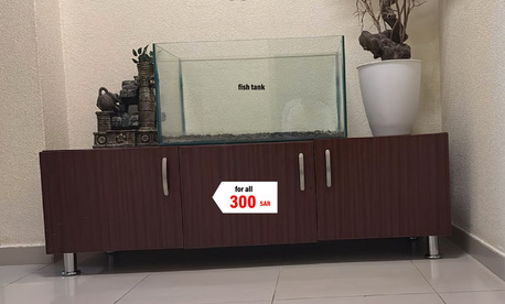 Riyadh, Furniture, SAR 300,  Aquarium With 3 Door Modern Shelf Set