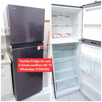Manama, Appliances, BHD 72,  ✅️ Toshiba Double Door Fridge For Sale In Good Condition With Delivery