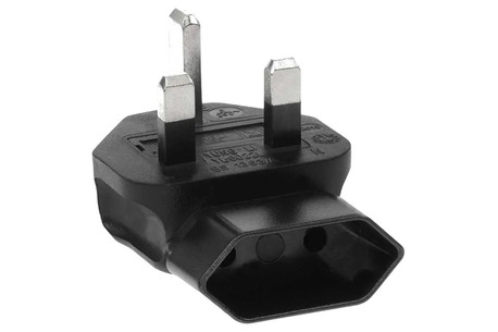 New York, Electronics, USD 6,  Angled Europe To UK Power Plug Adapter