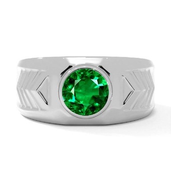 New York, Jewelry, USD 24699,  Buy GIA Certified 0.96 Cts Mens Emerald Ring At GemsNY