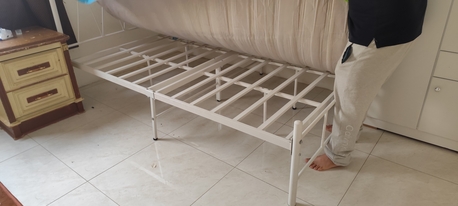 Al Malaz, Furniture, SAR 400,  Ikea Metal Bed With Mattress
