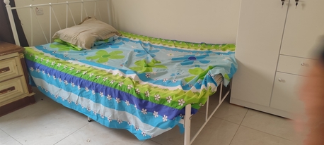 Al Malaz, Furniture, SAR 400,  Ikea Metal Bed With Mattress