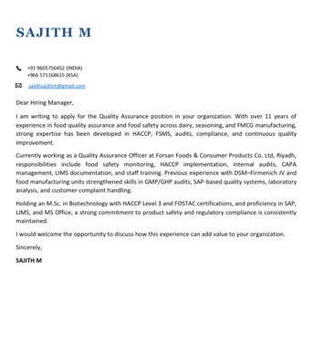 Dammam, Job Seekers, Hygienic Officer, Food Quality Assurance