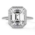 USD 2317,  IGI Certified Emerald Cut Diamond Engagement Ring 3.35cttw