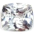 USD 1568,  Rare Snow White Sapphire Untreated Cushion Gemstone