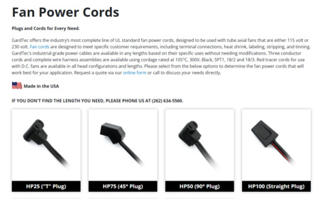 New York, Electronics, Fan Power Cords | Reliable AC & DC Power Cable Solutions | GardTec Inc.