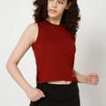 Cloud Maroon Tank Top For Women &ndash; Tops For Gym | Basicplz