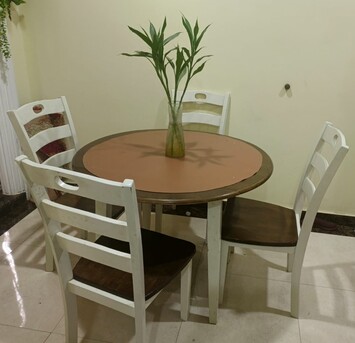 Riyadh, Furniture, SAR 450,  Used 5-Piece Ashley Woodanville Dining Set (Negotiable)