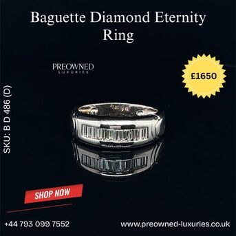 London, Jewelry, GBP 1650,  Stunning Baguette Diamond Ring - Sophisticated Style At A Great Price