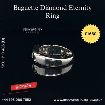 London, Jewelry, GBP 1650,  Stunning Baguette Diamond Ring - Sophisticated Style At A Great Price