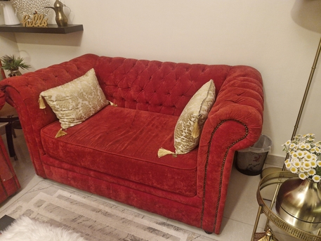 Al Sulaymaniyyah, Furniture, SAR 1900,  Sofa (3+2+2) With Curtain For Sale