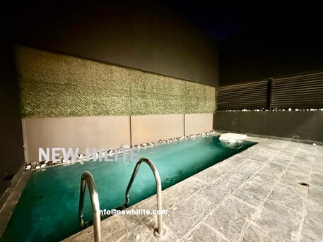 Kuwait City, Apartments/Houses, KWD 900/month, Studio, Elegant 3-Bedroom Duplex With Pool For Rent In Al-Zahra