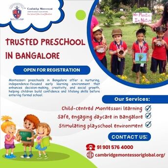 Bangalore, Education, Trusted  Preschool In Bangalore