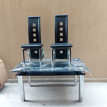 Dammam, Furniture, SAR 175,  GLASS TABLE WITH 2 CHARIS