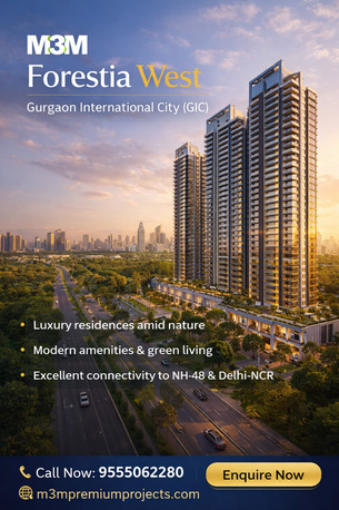 Mumbai, Apartments/Houses, Studio,  1900 Sq. Feet,  Luxury Apartments In Manesar: Explore M3M Forestia West GIC
