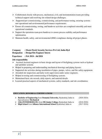 Khobar, Job Seekers, Mechanical Engineer With 1+ Year Of Experience