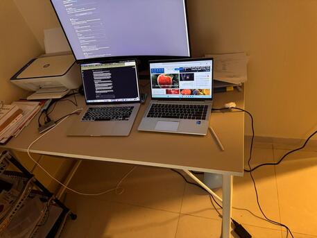 Al Rakah Al Shamaliyah, Furniture, SAR 450,  450 SAR Large Office Table & Chair For Sale &ndash; IKEA 4 Months Old New