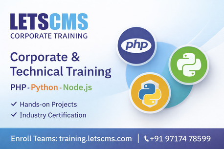 Noida, Lessons Offered, Practical Corporate & Technical Training &mdash; PHP &middot; Python &middot; Node.js