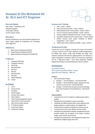 Riyadh, Job Seekers, Senior ELV & ICT Engineer