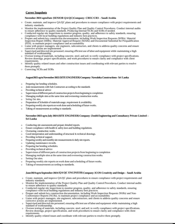 Riyadh, Job Seekers, Senior QA/QC (Civil Engineer)