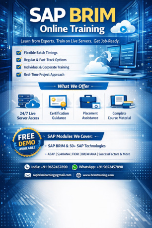 Hyderabad, Lessons Offered, **SAP BRIM Online Training**