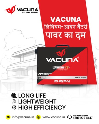 Mumbai, Industrial Machinery, INR 10000,  Top Lithium-Ion Batteries Manufacturers In India: Vacuna Battery
