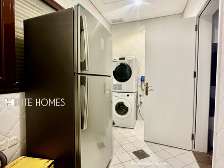 Salmiya, Apartments/Houses, KWD 3000/month,  Furnished,  3 BR,  Seaview Furnished Three-Bedroom Floor With Private Pool & Balcony In Salmiya