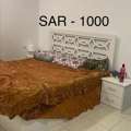 SAR 1000,  White Bed Set, Want Sell Due To Final Exit