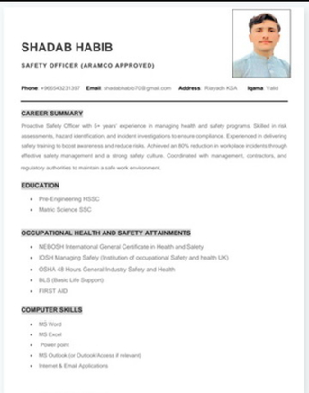 Riyadh, Job Seekers, Saftey Officer