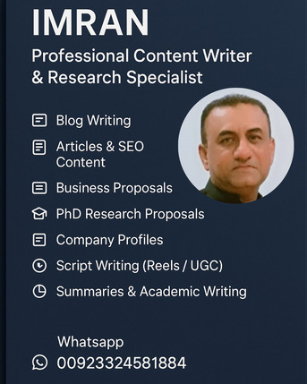 Islamabad, Writing, Research & Report Writer For Business And Academic Work