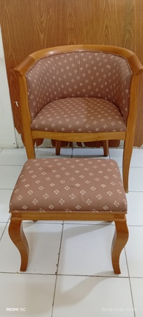 Riffa, Furniture, BHD 10,  Wooden Armchair With Footstool