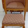 BHD 12,  Wooden Armchair With Footstool