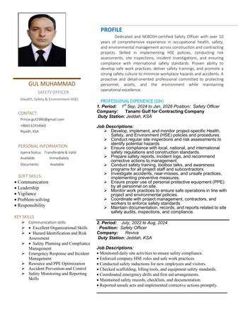 Riyadh, Job Seekers, Safety Officer