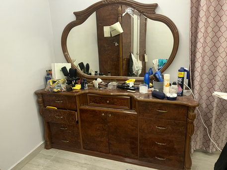 Jeddah, Furniture, SAR 700,  Complete Bedroom Set Double Bed With Mattress, Dressing Table And 6-Door Wardrobe