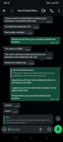 Riyadh, Real Estate, Real Estate Scammer Alert - (+966562530174 & +966597705642) Salary Not Paid