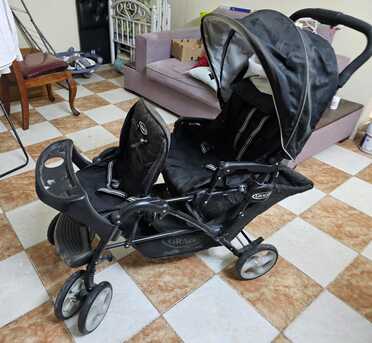 Jeddah, Baby & Kid Stuff, SAR 250,  Two Seater Stroller And Car Seat For Baby