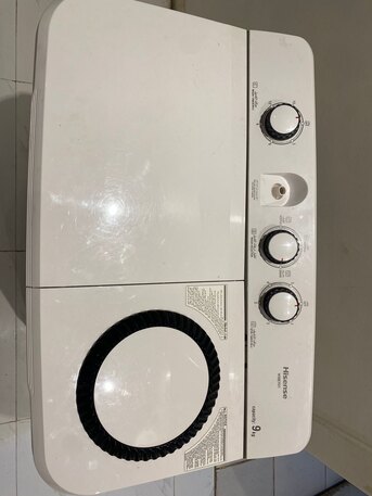 Riyadh, Appliances, SAR 400,  Washing Machine Hisense 9 Kg  Semi Auto  6 Months Full Warranty