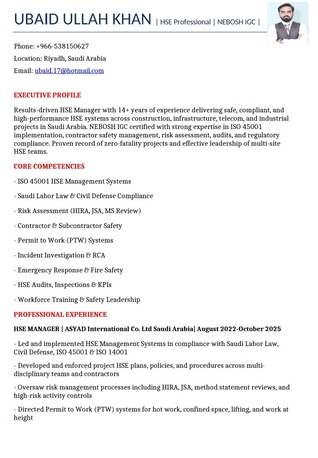 Dammam, Job Seekers, HSE OFFICER / SUPERVISOR | Immediately Available