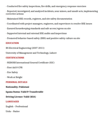 Dammam, Job Seekers, HSE OFFICER / SUPERVISOR | Immediately Available