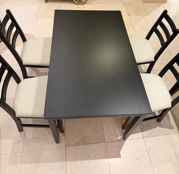 Thuwal, Furniture, SAR 300,  Dinning Table With Chairs - IKEA (Rarely Used - Almost New In Look)