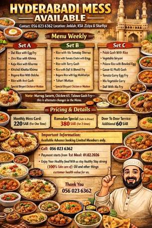 Jeddah, Catering, Hyderabadi Food