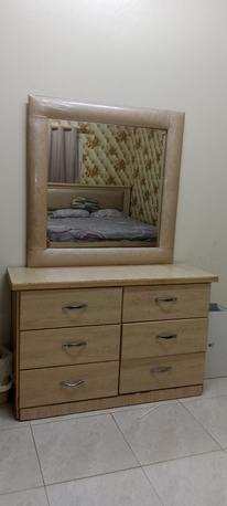 Dammam, Furniture, SAR 1000,  Complete Bedroom Set For Sale &ndash; King Bed With Storage, 6‑door Wardrobe, Dresser With Mirro