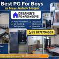 INR 0,  00 Sq. Meter,  Affordable & Safe PG In New Ashok Nagar For Boys | Dreamer&rsquo;s PG