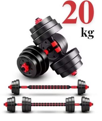 Manama, Sporting Goods, BHD 21,  2 In 1 Barbell And Dumbbell Set Removable 20kg