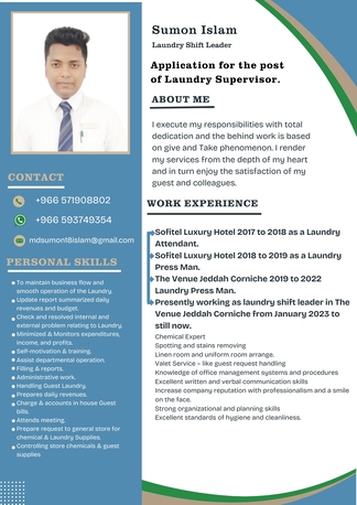 Riyadh, Job Seekers, Laundry Supervisor