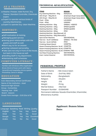 Riyadh, Job Seekers, Laundry Supervisor