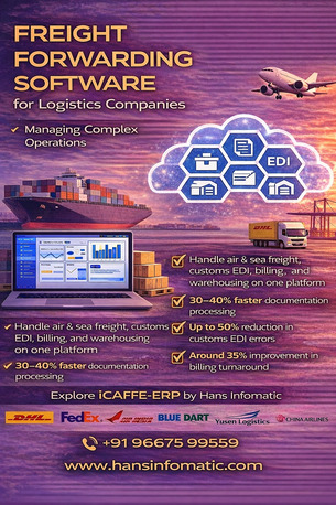 New Delhi, Logistics, Scalable Freight Forwarding Software For Logistics Companies Driving Growth