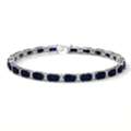 USD 5627,  Sapphire Tennis Bracelet With Emerald Cut Blue Sapphire Design