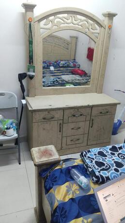 Riyadh, Furniture, SAR 100,  Strong & Good King Size Bed With Dressing Table