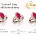 Diamond Ring With Natural Ruby | Maaya Fine Jewels
